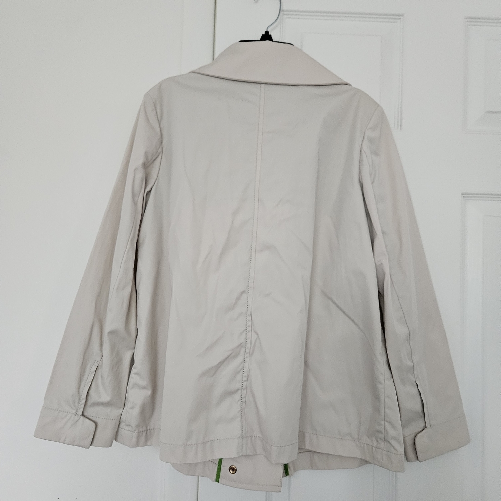 Talbots Beige Zip-Up And Button-Up Jacket With Po… - image 5